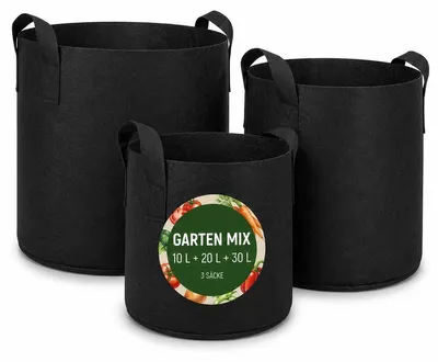 Image de Lot de sacs de plantation noirs, lot : assortiment jardin