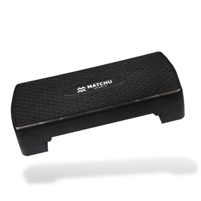 Produktbild von Matchu Sports Verstellbarer Aerobic Stepper rutschfest - 2 Stufen 9 cm / 14 cm - Steppbrett - Steppbench - Step Board - Fitness Step - Stepbank