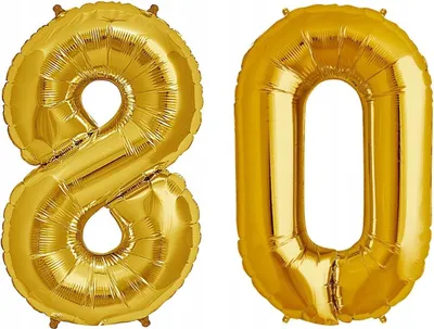 Zdjęcie produktu dla Balon Hel 80 Urodziny Rocznica Balony Na Imprezę