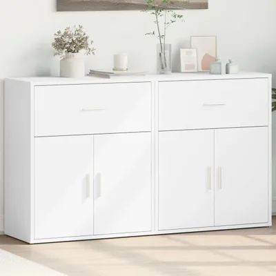 Zdjęcie produktu dla vidaXL Kredensy 2 szt. Biały 60x31x70 cm Materiał drewnopochodny