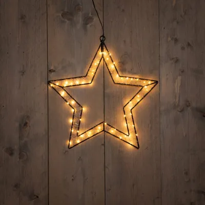 Productafbeelding van B.O.T. Outdoor Black Star 40X40,5 cm60Led Classic kerstverlichting Anna's Collection