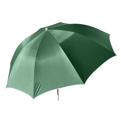 A green umbrella is shown against a white background.