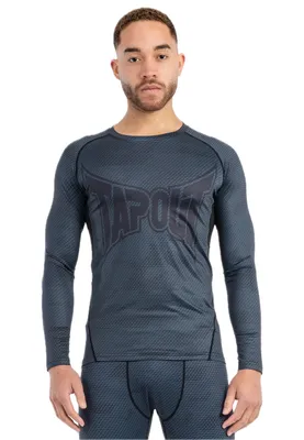 Produktbild von Herren langärmeliges Funktionsshirt schmale Passform HAZELTON Steel Blue/Black XXL Tapout