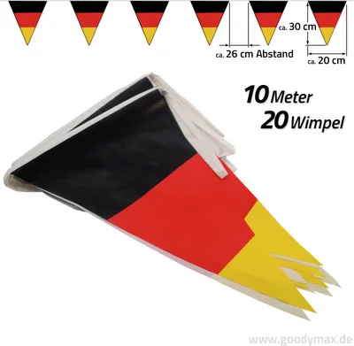 Produktbild von Goodymax® Wimpelkette 10 m Deutschland EINSEITIG