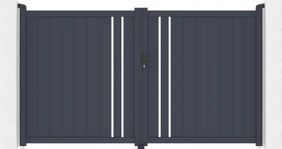Produktbild von Flügeltor 3m GIONA H.180 graues Aluminium