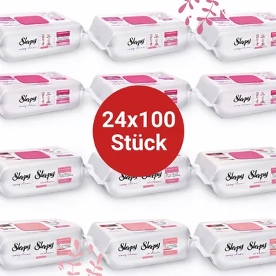 Produktbild von Sleepy Easy Clean Oberflächenreinigungstücher – 12x100 Lilium + 12x100 Pomelo | Fliesenreinigung