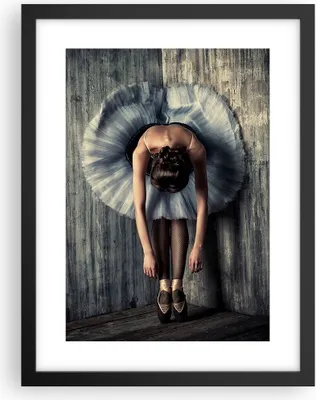 Produktbild von Gerahmtes Poster - Schwarzer Rahmen - Ballerina Ballett Tanz - 30x40 cm - Wand Bild - Wanddeko - Wandbilder - Kunstposter - Wandposter - Bilderrahmen - Bilder - Kunstdruck - P2BPA30x40-5153