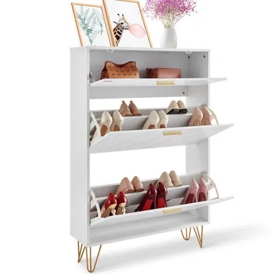 Immagine prodotto di Scarpiera - Armadietto salvaspazio per scarpe - 3 cassetti estraibili - Ideale per ingressi e corridoi