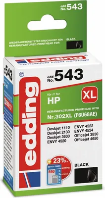 Immagine prodotto di cartuccia d'inchiostro 18-543 come HP 302XL EDD-543 circa 590 pagine nero 21ml