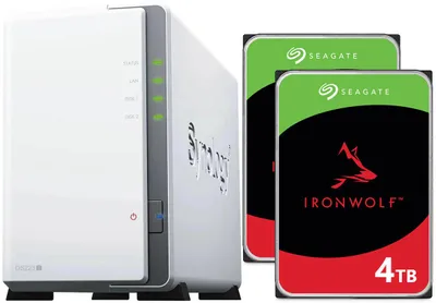 Obrázek produktu pro NAS server Synology DiskStation DS223j 8 TB (2×4 TB) Seagate IronWolf