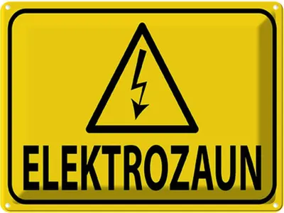 Immagine prodotto di vianmo Insegna di latta 30x40 cm Elektrozaun Warnschild Vorsicht