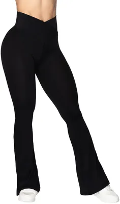 Produktbild von Sunzel Flare Leggings, Crossover Yogahose mit Bauchkontrolle, hohe Taille und we