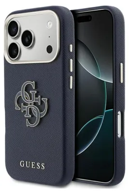 Obrázok produktu pre Guess - Hardcase Resin Logo puzdro pre iPhone 17 Pro Max - modré