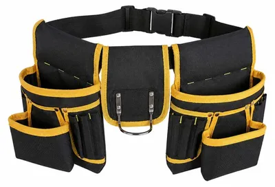 Obrázek produktu pro Verk 11499 Multifunkční opasek na nářadí, 22 kapes,120 cm, černo-žlutý