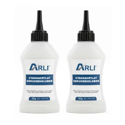 Produktbild von ARLI 2x Cyanoacrylat Sekundenkleber 50g Universal Kleber ( 100g )