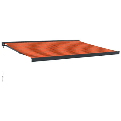 Produktbild von vidaXL Markise Einziehbar Orange und Braun 4,5x3 m Stoff und Aluminium