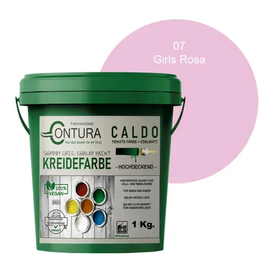 Produktbild von Contura BeGreen 1Kg. Kreidefarbe Shabby Chic Möbellack - 07 Girls Rosa