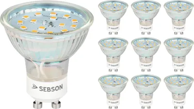 Produktbild von 10x LED Lampen GU10 5W warmweiss RA97 flimmerfrei 230V 420lm Leuchtmittel SEBSON