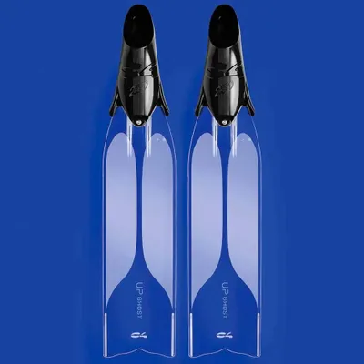 Image de Palmes de chasse sous-marine C4 Ghost 250, transparentes, taille 43-44