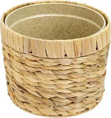Obrázek produktu pro Květináč z vodních hyacintů s ekologickým květináčem, průměr 19 cm – inovativní design