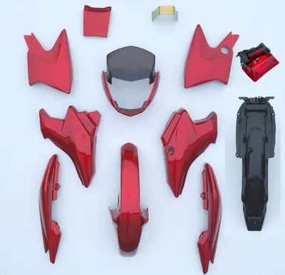 Image de Kit carrosserie carénage aile latérale kit Yamaha YBR 125 YBR125 14-17