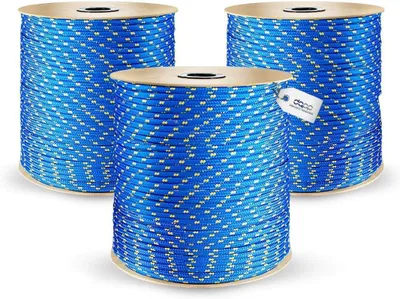 Produktbild von – 5mm – 20m – BLAU – Traglast bis 244 kg Flechtleine Textilseil Schnur Rope Kordel Kunststoffseil geflochten