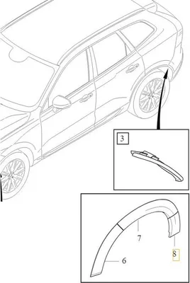 Zdjęcie produktu dla VOLVO XC60 II Błotnik tylny lewe nadkole 40003478