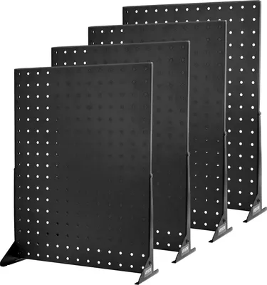 Obrázek produktu pro VEVOR stojan na kolíčky, 440x330x114 mm, prezentační stojan, policový organizér na příslušenství, ocelová deska válcovaná za studena, pro prodejny potravin, klenotnictví, černý (4 ks)