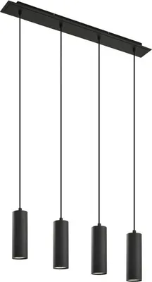 Produktbild von Lindby Hängeleuchte Joffrey, 76 cm, schwarz, 4-flg., GU10
