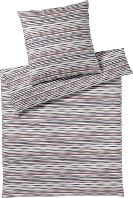 Immagine prodotto di elegante biancheria da letto in jersey interlock Desire rosso blu 155x220 cm + 80x80 cm