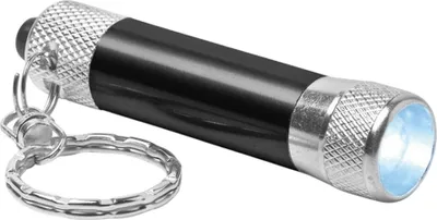 Produktbild von MidOcean - Taschenlampen-Schlüsselanhänger "Arizo" MO1261 (Einheitsgröße) (Schwarz)