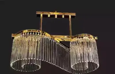 Produktbild von Kronleuchter Deckenleuchter Luxus Gold Deckenlampe Lüster Glas Modern