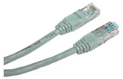 Produktbild von LAN UTP-Patchkabel, Kat.5e, RJ45 M - RJ45 M, 0,5 m, ungeschirmt, grau, Economy