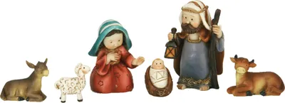 Produktbild von Krippenfiguren Set 6-teilig für 8,5 cm Figuren aus Polyresin