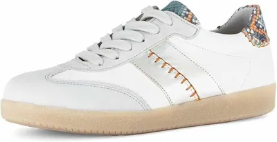 Produktbild von Gabor Damen Sneaker aus Leder, beige, mit Schnürung und ca. 2,5 cm Absatzhöhe