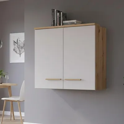Image de Saracenaa - Armoire de Cuisine, 60x31x56h cm Beige, une Étagère