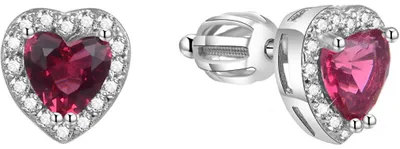 Image de Boucles d'oreilles cœur scintillant AGUP1488S