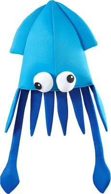 Produktbild von Blauer Tintenfisch Hut mit Tentakeln