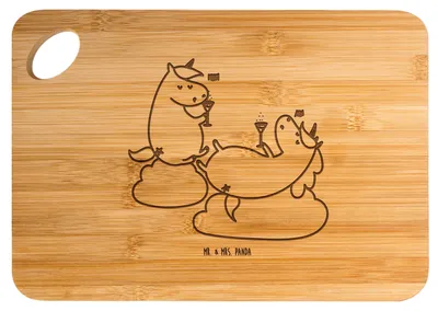 Produktbild von Mr. & Mrs. Panda Holzbrett Einhorn Sekt - Transparent - Geschenk, Unicorn, Party, Schneidebrett, Einhörner, Frühstücksbrett, Mädelsabend, Frühstücksbrettchen, Spaß, Brett