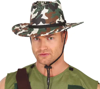 Immagine prodotto di Cappello da Cowboy Militare Mimetico Copricapo Avventura Carnevale Western Outdoor Styling Leisure Wild West Excursions, Colore: Multicolore