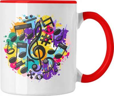 Produktbild von Trendation - Musiker Tasse Geschenk Musik-Lehrer Musik-Lehererin Geschenkidee Musik Fan Geschenke Spruch (Rot)