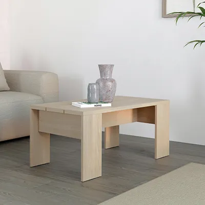 Immagine prodotto di Riposto - Tavolino da Salotto, 90x50x43h cm Marrone Rovere, Forma Rettangolare