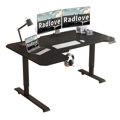 Produktbild von Radlove 150cm L-förmiger schreibtisch elektrisch höhenverstellbar schreibtische eckschreibtisch tisch stehpult, Schwarz