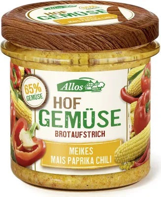 Produktbild von Allos - Hofgemüse Meikes Mais Paprika Chili - 135g