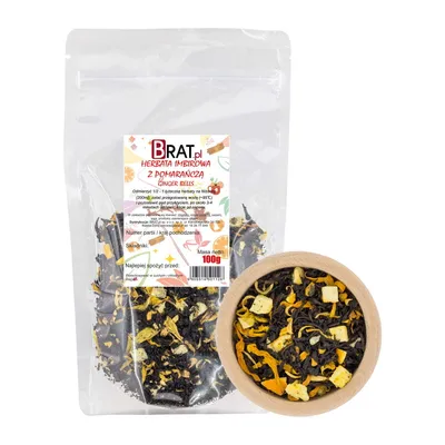 Zdjęcie produktu dla Herbata imbirowa z pomarańczą - Ginger Bells 100g Brat.pl