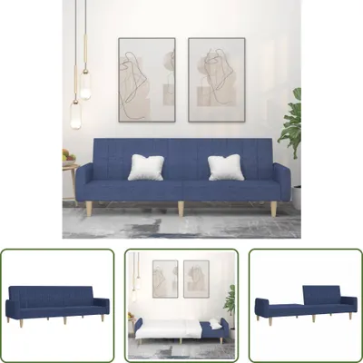 Produktbild von The Living Store Schlafsofa 2-Sitzer Blau Stoff