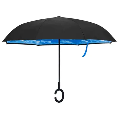 Zdjęcie produktu dla vidaXL Parasol z rączką C czarny 108 cm