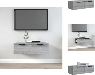 Obrázek produktu pro vidaXL Nástěnná skříňka Grey Sonoma 68x30x20 cm Materiál na bázi dřeva - Nástěnné police