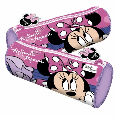 Produktbild von Minnie Maus Federtasche Schlamper Mäppchen Federmappe Stiftehalter rund