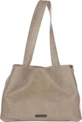 Produktbild von Große Damen Tasche Schultertasche Umhängetasche Crossover Bag Leder Optik Handtasche Taupe